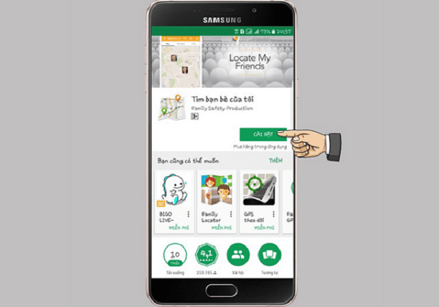 Cài đặt trên điện thoại