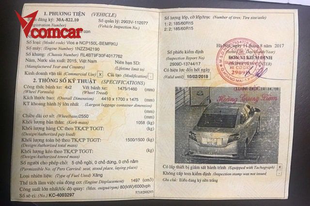 Giấy tờ hồ sơ làm thủ tục đăng kiểm ô tô gồm những gì?