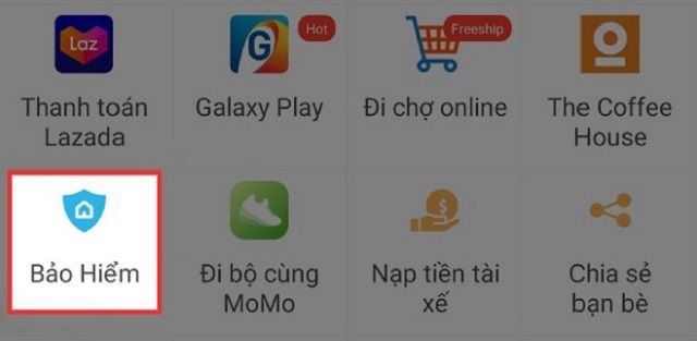 Quy định bảo hiểm xe máy: Hướng dẫn mua online bảo hiểm xe máy 36 Chọn “Bảo Hiểm” trên số các loại thanh toán có sẵn