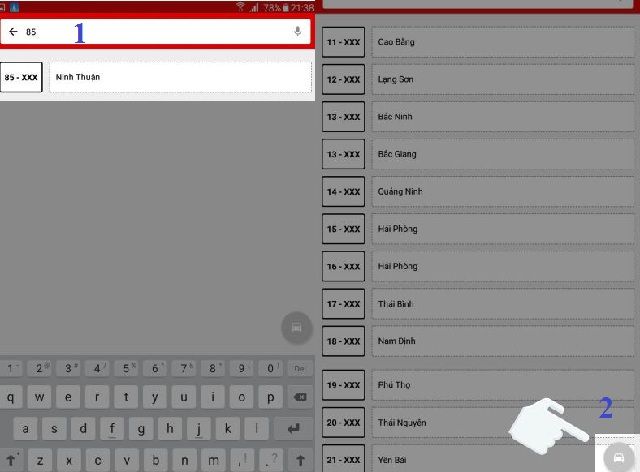 Cách tra cứu biển số xe ô tô, xe máy online nhanh chóng đơn giản 24 Tiến hành nhập biển số xe và nhấn logo xe ô tô để bắt đầu tra cứu